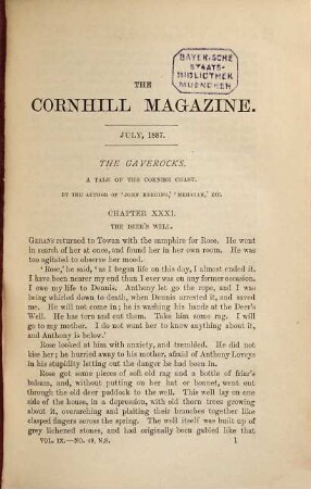 The Cornhill magazine. 9. 1887