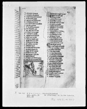 Le pélerinage de la vie humaine — Der Pilger wird getragen, Folio 89recto