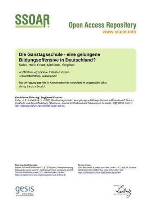 Die Ganztagsschule - eine gelungene Bildungsoffensive in Deutschland?