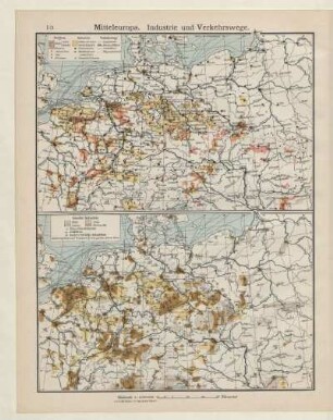 Mitteleuropa. Industrie und Verkehrswege