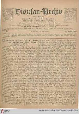 8: Zwei katholische Stimmen über den Ulmer Dom : zum Jahrtag des Ulmer Münsterjubiläums von 1890