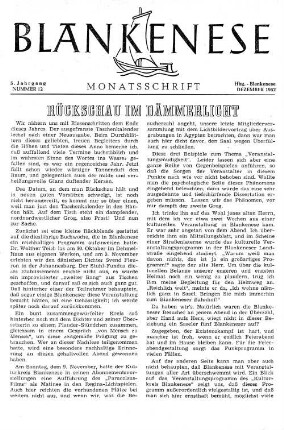 Rückschau im Dämmerlicht
