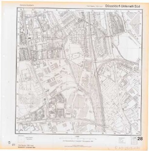 Deutsche Grundkarte, Blatt Düsseldorf-Unterrath Süd, 1953