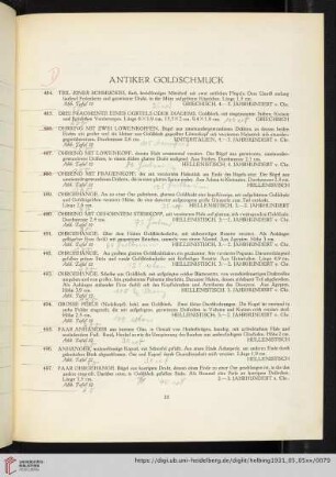 Antiker Goldschmuck (Nr. 484-515)