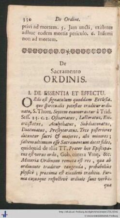 De Sacramento Ordinis