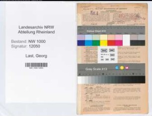 Entnazifizierung Georg Last, geb. 01.02.1880 (Landesoberinspektor)