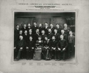 German-American Stenographic Society "Gabelsberger" New York. Gruppenaufnahme. Photographie