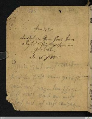 Handschriftlich Eintragung