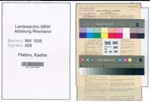 Entnazifizierung Kaethe Flatters , geb. 03.07.1901 ()