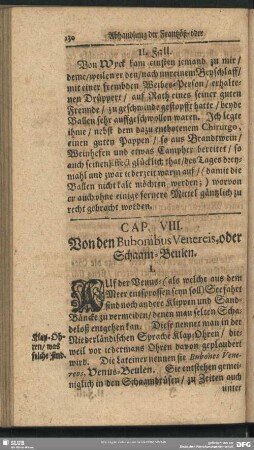 Cap. VIII. Von den Bubonis Venereis, oder Schaam-Beulen