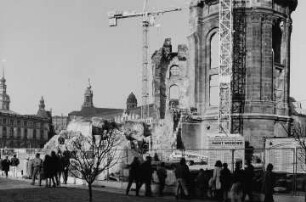 Blick auf die Ruine der Frauenkirche