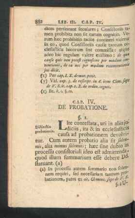 Cap. IV. De Probatione