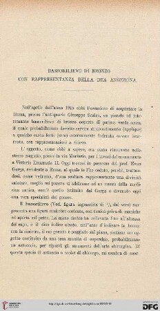 51.1923: Bassorilievo di bronzo con rappresentanza della dea Angerona