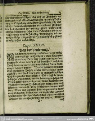 Caput XXXIV. Von der Leuterung