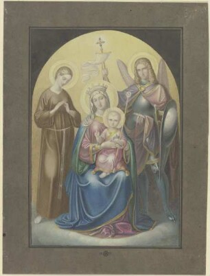 Madonna mit dem Heiligen Michael und der Heiligen Euphrosina