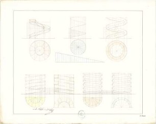 Thiersch, August ; Studienarbeiten - Geometrische Darstellungen