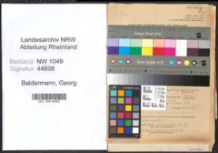 Entnazifizierung Georg Baldermann , geb. 21.12.1892 (Polizist)