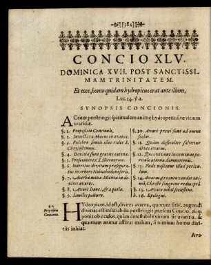 Concio XLV. Dominica XVII. Post Sanctissimam Trinitatem.