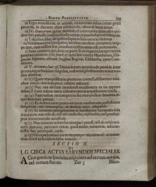 Sectio II. De I. G. Circa Actus Earundem Speciales.