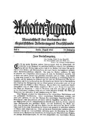 Arbeiter-Jugend : Verfassungstag