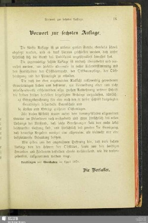 Vorwort zur sechsten Auflage