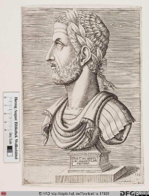 Bildnis ROM: Macrinus, 25. römischer Kaiser 11. 4. 217 - 8. 6. 218 (eig. Marcus Opellius Severus Macrinus)