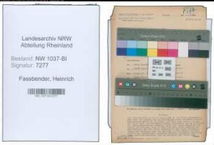Entnazifizierung Heinrich Fassbender , geb. 14.01.1897 (Postassistent)