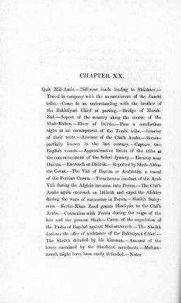 Chapter XX: Route from Mál-Amír to Shúshter