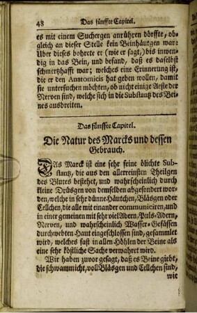 Das fünffte Capitel. Die Natur des Marcks und dessen Gebrauch.