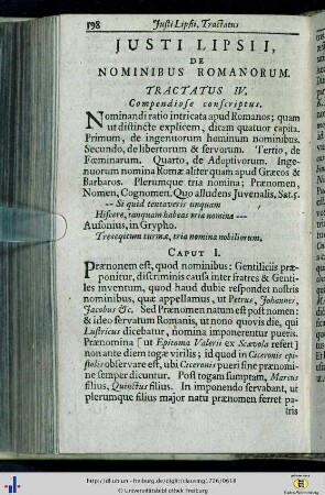 De nominibus veterum Romanorum.
