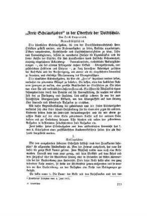 "Freie Schulaufgaben" in der Oberstufe der Volksschule