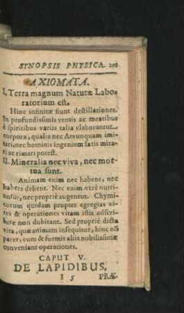 Caput V. De Lapidibus.