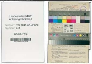 Entnazifizierung Fritz Grund , geb. 22.08.1905 (Steiger)