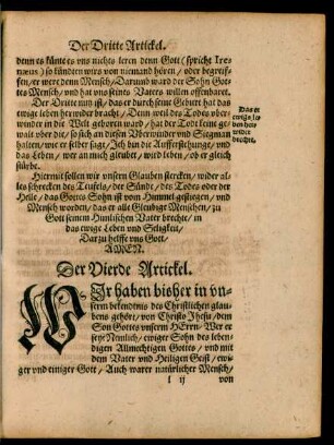 Der Vierde Artickel.