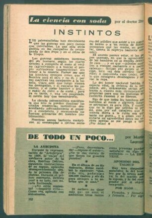 Instintos : La ciencia con soda