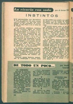 Instintos : La ciencia con soda