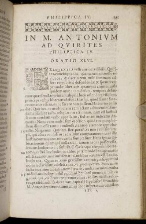 In M. Antonium Da Quirites Philippica IV. Oratio XLVI.
