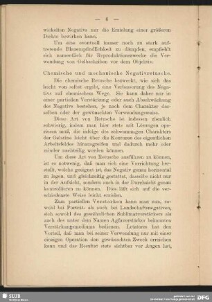 Chemische und mechanische Negativretusche