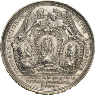 Medaille auf die Schlacht bei Höchstädt 1704