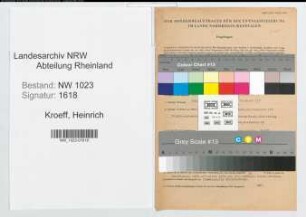 Entnazifizierung Heinrich Kroeff , geb. 17.11.1905 (Postrat)