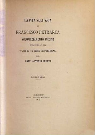 La vita solitaria, 1