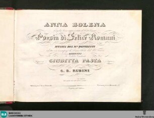 Anna Bolena : tragedia lirica rappresentata al Teatro Carcano