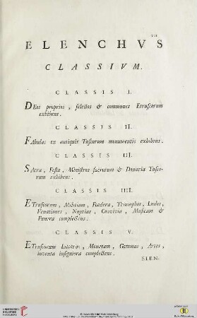 Elenchus classium
