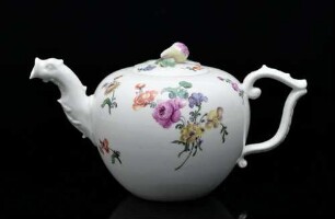 Teekanne mit Deckel, Deutsche Blumen