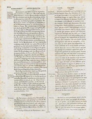 Einfachheit. Abwechselung = Unité. Variété