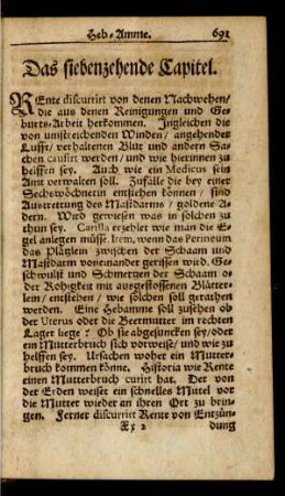 Das siebenzehende Capitel.