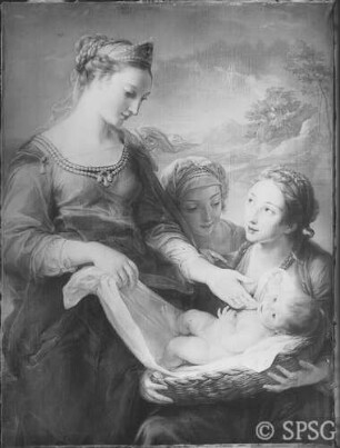 Batoni, Pompeo Girolamo: Auffindung des Mosesknaben, 1746, GK I 5222. (Verlust)