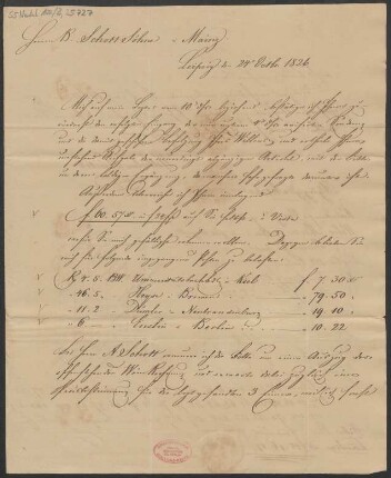 Brief an B. Schott's Söhne : 24.10.1826