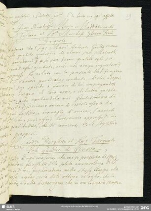 [Text 78: Brief von Maria Magdalena von Österreich, Großherzogin der Toskana]