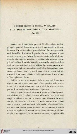 46.1918: I tempii presso S. Nicola a' Cesarini e la sistemazione della zona Argentina